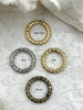 Image of Zinc Alloy Spring Clasp, 24mm Clasp, Textured Round Easy Open Spring Gate Clasp, Necklace Building, Circle Ring, Charm Holder, Fast Ship