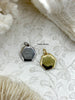 Image of Green Enamel Bee Pendants, Rhodium or Gold Bee Charm, Hexagon Charm w/Green Enamel, Enamel and Plated Brass, Green Bee Charm. Fast Ship.