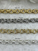 Image of Mixed Link Cable Chain Electroplated Base Metal, Statement Chain By the foot. 10.5m big link, Matte Gold, Gold, Silver, 4 finishes Fast ship