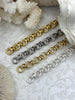 Image of Mixed Link Cable Chain Electroplated Base Metal, Statement Chain By the foot. 10.5m big link, Matte Gold, Gold, Silver, 4 finishes Fast ship