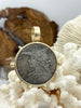 Image of Reproduction French Madagascar Medal Coin Pendant, 3 Bezel Colors, Silver Coin with Bezel, French coin, Art Deco Coin, Silver Coin.Fast Ship