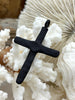 Image of Brass Textured Cross, Religious Large Cross, Brass Cross Charm, Cross Pendant, Mens Cross, Women's Cross 61mm x 43mm 2 Finishes Fast Ship