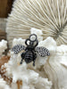 Image of French Bee Charm Pendant CZ Micro PAVE , French Bee Charm, CZ Bee, 33mm x 39mm Bee Charm, Cubic Zirconia Bee Pendant, 2 Finishes Fast Ship