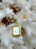 Image of Brass Gold Plated Mother of Pearl Pendants, High Quality Brass Charms, Rectangle Charm, Mother of Pearl Charms, MOP pendants, Fast Ship.