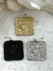 High Quality Brass Ancient Greek Coin, Bubo Owl of Athena Greek,Athena's Owl, Gold, Silver, or Matte Black Plated, 24mm, Fast Ship
