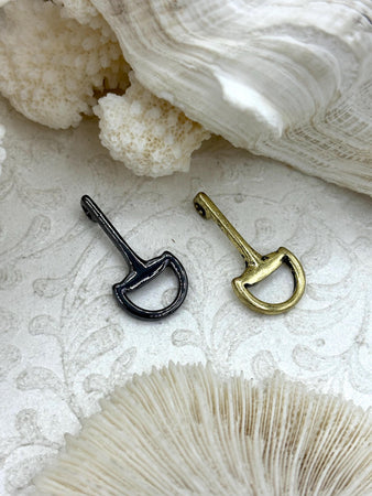 Equestrian Snaffle Bit Pendant High Quality Equestrian Pendant, Zinc Alloy Bit Charm, Equestrian Charm Horse Jewelry, 2 Finishes, Fast Ship.