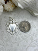 Image of Sacred Heart Pendants, Sacred Heart Charms, Love Charm, Religious Charm, 5 finishes, 30mm x 26mm, 2.7mm thick, Zinc Alloy Heart, Fast Ship