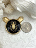 Image of Black Enamel Scarab Pendants, Enamel and Plated Zinc Alloy, Scarab Charms, 2 finishes available, 35mm Pendant, Scarab Jewelry. Fast Ship.