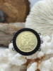 Image of REGNE Gold Plated Coin, 3 Bezel Colors, French Reproduction Coin, Plated Brass and Zinc Alloy, Gold French Art Deco Coin, Fast Ship
