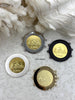 Image of Italian Coin Pendant, Plated Gold Coin Pendant, Italian 10 Centesimi Coin, 3 Bezel Colors, Italian Replica Gold Plated Brass Coin, Fast Ship