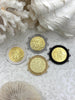 Image of Italian Coin Pendant, Plated Gold Coin Pendant, Italian 10 Centesimi Coin, 3 Bezel Colors, Italian Replica Gold Plated Brass Coin, Fast Ship