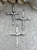 Image of Brass Textured Cross, Religious Large Cross, Brass Cross Charm, Cross Pendant, Mens Cross, Women's Cross 61mm x 43mm 7 Finishes Fast Ship