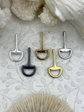 Equestrian Snaffle Bit Pendant High Quality Equestrian Pendant, Zinc Alloy Bit Charm, Equestrian Charm Horse Jewelry, 6 Finishes, Fast Ship.