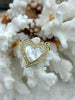 Image of Mother of Pearl Heart CZ Charms, 7 styles, Gold Plated Brass Heart Charms, MOP Charms, Cubic Zirconia, Brass Mother of Pearl, Fast Ship
