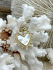 Image of Mother of Pearl Heart CZ Charms, 7 styles, Gold Plated Brass Heart Charms, MOP Charms, Cubic Zirconia, Brass Mother of Pearl, Fast Ship