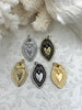 Image of Sacred Heart Pendant, Sacred Heart Charm, Love Charm, Religious Charm 7 finishes, 28mm x 18mm, 2mm thick, Plated Zinc Alloy Heart, Fast Ship