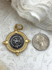 Image of Horse Coin Reproduction, Horse Pendant,Matte Gold Bezel, Horse Coin, Equestrian Pendant, Equestrian Coins, Horse Coins,Horse Charm,Fast Ship
