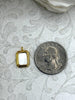 Image of Brass Gold Plated Mother of Pearl Pendants, High Quality Brass Charms, Rectangle Charm, Mother of Pearl Charms, MOP pendants, Fast Ship.