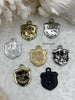 Image of Fleur De Lis Shield Charms with CZ, Fleur De Lis Charm, 7 Finishes, Brass Charm, Fleur de lis Pendant, French Charm, Paris Charm, Fast Ship.