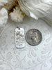 Image of Brass Cartouche Dog Tag Flower Charm, Flower Pendant, Dainty Flower Charm, Daisy Flower, Sun Flower or Poppy Flower 2 finishes 30mmx14mm