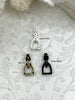 Image of Equestrian Stirrup Pendant High Quality Equestrian Pendant, Zinc Alloy Stirrup Charm, Equestrian Charm Horse Jewelry, 3 Finishes, Fast Ship.