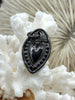 Image of Sacred Heart Pendant, Sacred Heart Charm, Love Charm, Religious Charm 2 finishes, 28mm x 18mm, 2mm thick, Plated Zinc Alloy Heart, Fast Ship
