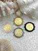 Image of REGNE Gold Plated Coin, 3 Bezel Colors, French Reproduction Coin, Plated Brass and Zinc Alloy, Gold French Art Deco Coin, Fast Ship