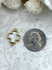 Image of Mother of Pearl and Abalone Connector Cross Charms, Abalone Charms, Gold or Silver Plated Brass, Mother of Pearl Connector Charms, Fast Ship