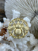 Image of Brass Gold or Matte Gold Plated Bee Pendant, Bee Charm, Bumblebee Pendant, High Quality Brass Pendants, Gold, & Matte Gold. 42mm Fast Ship