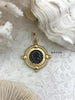Image of Horse Coin Reproduction, Horse Pendant,Matte Gold Bezel, Horse Coin, Equestrian Pendant, Equestrian Coins, Horse Coins,Horse Charm,Fast Ship