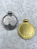 Image of Reproduction Rabbit Coin Pendant 30mm, Gold or Burnished Silver, French Coin Pendant with Bale, Rabbit Coin, 2 Finishes, Fast Ship