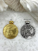 Image of Reproduction Coin Pendant, 30mm,Gold or Burnished Silver,Reproduction Coin Pendant with Bale, Woman with Vines, Fast Ship