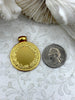 Image of Reproduction Coin Pendant, 30mm,Gold or Burnished Silver,Reproduction Coin Pendant with Bale, Woman with Vines, Fast Ship