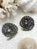 Image of Hand Knotted Natural Grey ShimmerStone Necklace, 16.5" Long, Gold or Matte Gold End Caps, 7.5mm Genuine ShimmerStone Beads, Fast ship