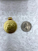 Image of Reproduction Rabbit Coin Pendant 30mm, Gold or Burnished Silver, French Coin Pendant with Bale, Rabbit Coin, 2 Finishes, Fast Ship