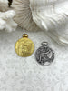 Image of Reproduction Coin Pendant, 30mm,Gold or Burnished Silver,Reproduction Coin Pendant with Bale, Woman with Vines, Fast Ship
