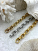 Image of Zinc Alloy Multilink Chain, 3 Finishes, Gold, Matte Gold, Rhodium, 14.5mm x 10.5mm,Electroplated Zinc Alloy Chain,Sold By the Foot,Fast Ship