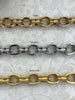 Image of Zinc Alloy Multilink Chain, 3 Finishes, Gold, Matte Gold, Rhodium, 14.5mm x 10.5mm,Electroplated Zinc Alloy Chain,Sold By the Foot,Fast Ship
