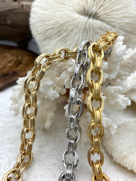 Zinc Alloy Multilink Chain, 3 Finishes, Gold, Matte Gold, Rhodium ...