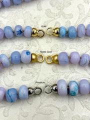 Peruvian Lavender Opal Hand Knotted Necklace, 17