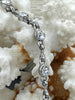 Image of Mixed Link Zinc Alloy Cable Chain with Clear Crystals, by the foot. 3 Finishes, Gold, Rhodium, Matte Gold finishes Clear Crystals, Fast ship