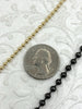 Image of Ball Chain Brass High Quality, 2 Sizes 2.3mm or 4mm, 5 Finishes, 2 Connectors Included Per 2 Feet, Chain Sold by the Foot, Fast Ship
