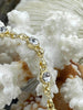 Image of Mixed Link Zinc Alloy Cable Chain with Clear Crystals, by the foot. 3 Finishes, Gold, Rhodium, Matte Gold finishes Clear Crystals, Fast ship
