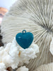 Image of Teal Heart Charm/Pendants, Heart Pendants, 3 sizes, Enamel Plated Brass Charms, Small, Medium, or Large, Colorful Hearts, Fast Ship