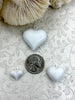 Image of White Heart Charm/Pendants, Heart Pendants, 3 sizes, Enamel Plated Brass Charms, Small, Medium, or Large, Colorful Hearts, Fast Ship