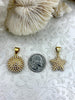 Image of Star and Round Shaped Gold Plated Brass Pendant with Pearl Accents, Star or Round Shape, 2 Styles, Faux Pearl Pendants, Fast Ship