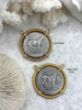 Image of Horse Coin Pendant, Silver Coin Pendant with Bezel, Equestrian Pendant, Coin Bezel, Art Deco Coin, Replica Coin, 3 Bezel Colors, Fast Ship