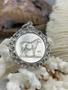 Image of Silver and Gold Horse Coin Pendants with Textured Chain Rhodium Bezel, Equestrian Pendant, Coin Bezel, Replica Coin, Fast Ship