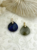 Image of Faceted Teardrop Gemstone Pendants with Gold CZ Bale (16.5mm)