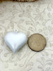 Image of White Heart Charm/Pendants, Heart Pendants, 4 sizes, Enamel Plated Brass Charms, Small, Medium, Large, XL, Colorful Hearts, Very Fast Ship